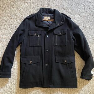 Michael Kors Men's Black Military Style Jacket